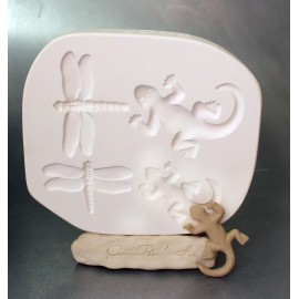 Dragonfly & Lizard Sprig for Clay Building